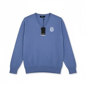 Glenmuir 1891 Italian Merino Wool Golf Sweater Light Blue Size L‎ NEW Cork Golf